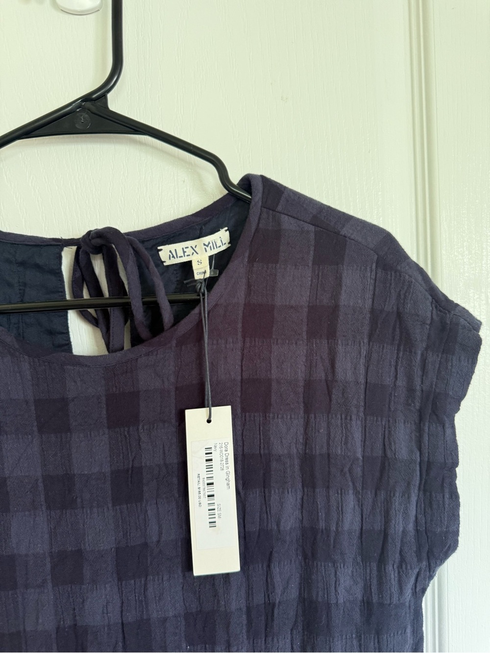 Alex Mill NEW Dora Dress in Navy Gingham - Picture 4 of 8